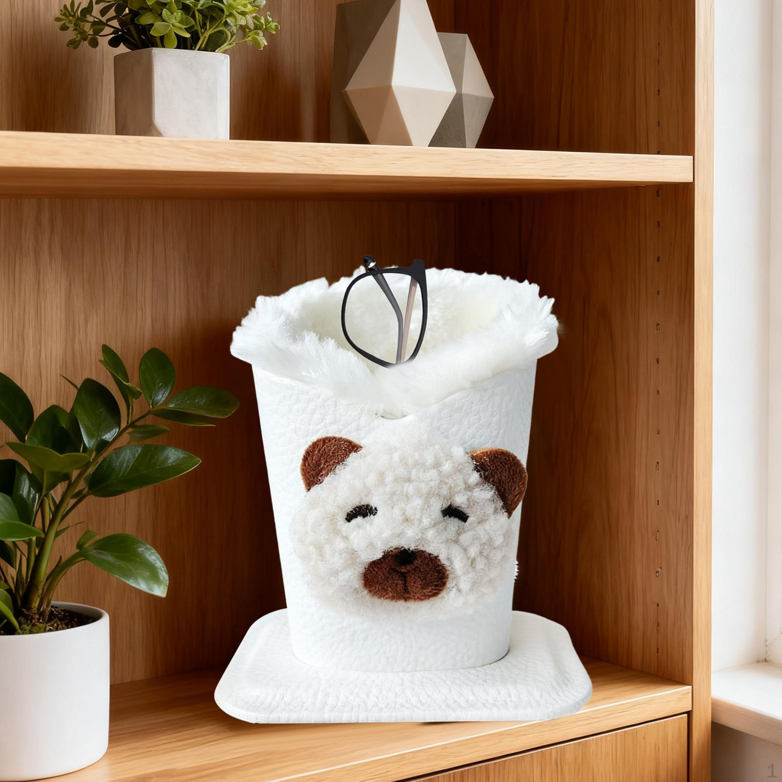 

Lined Eyeglass Holder Glasses Stand Case,Cartoon,Glasses Storage Organizer for NightStand Bears