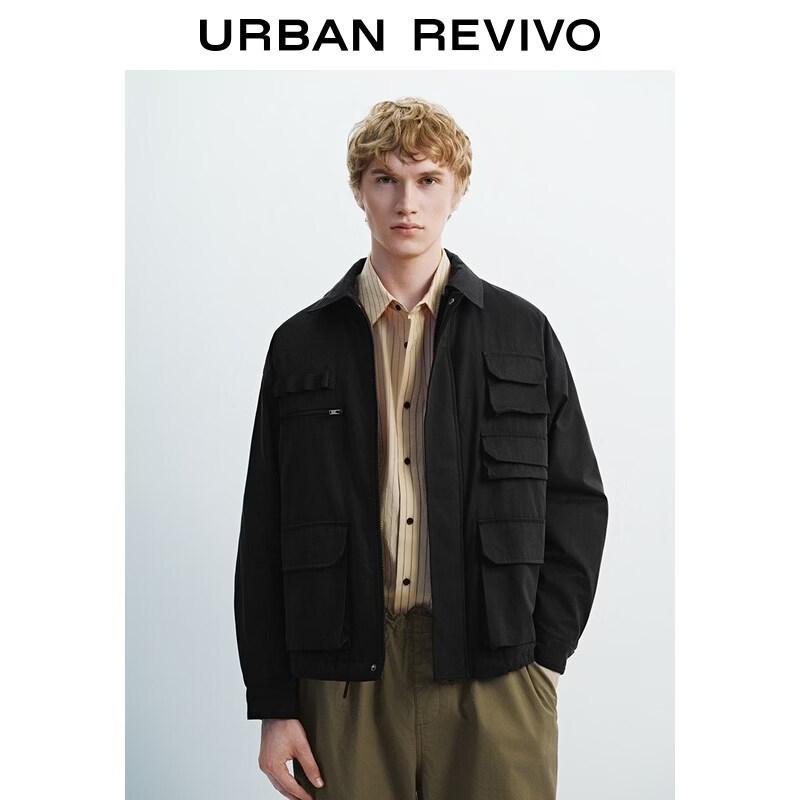 

UR2026 Men s Trendy Multi-Pocket Padded Jacket M