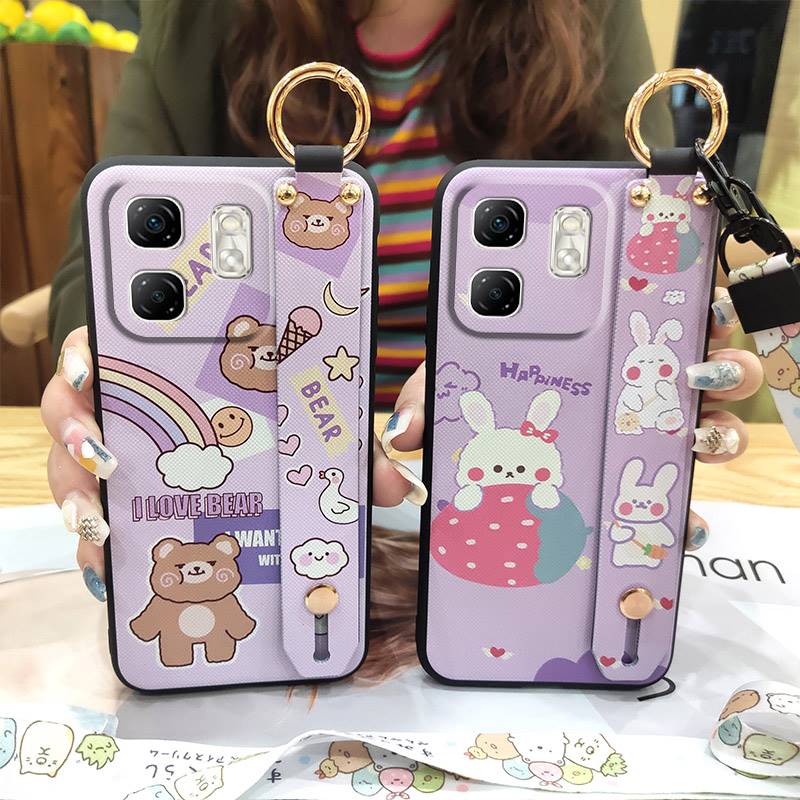 Back Cover Shockproof Phone Case For Infinix Hot50i/Smart9/X6531/X6532 Silicone Ring Anti-knock Waterproof Kickstand