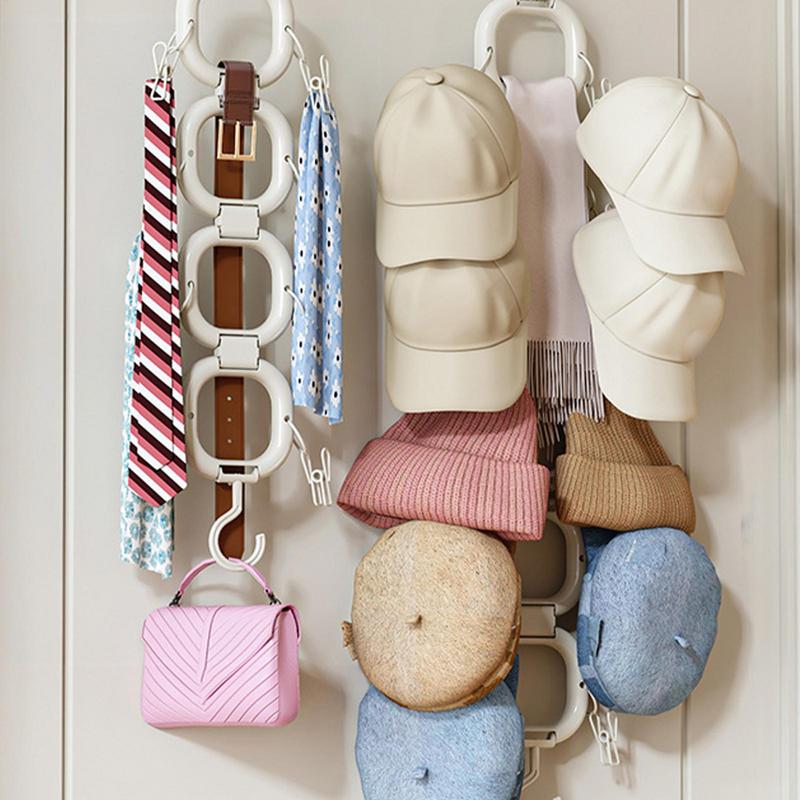 Hat Storage Rack Hook Scarf Bag Baseball Cap Rack Organizer Storage Door Hanger Storage for Closet Bedroom
