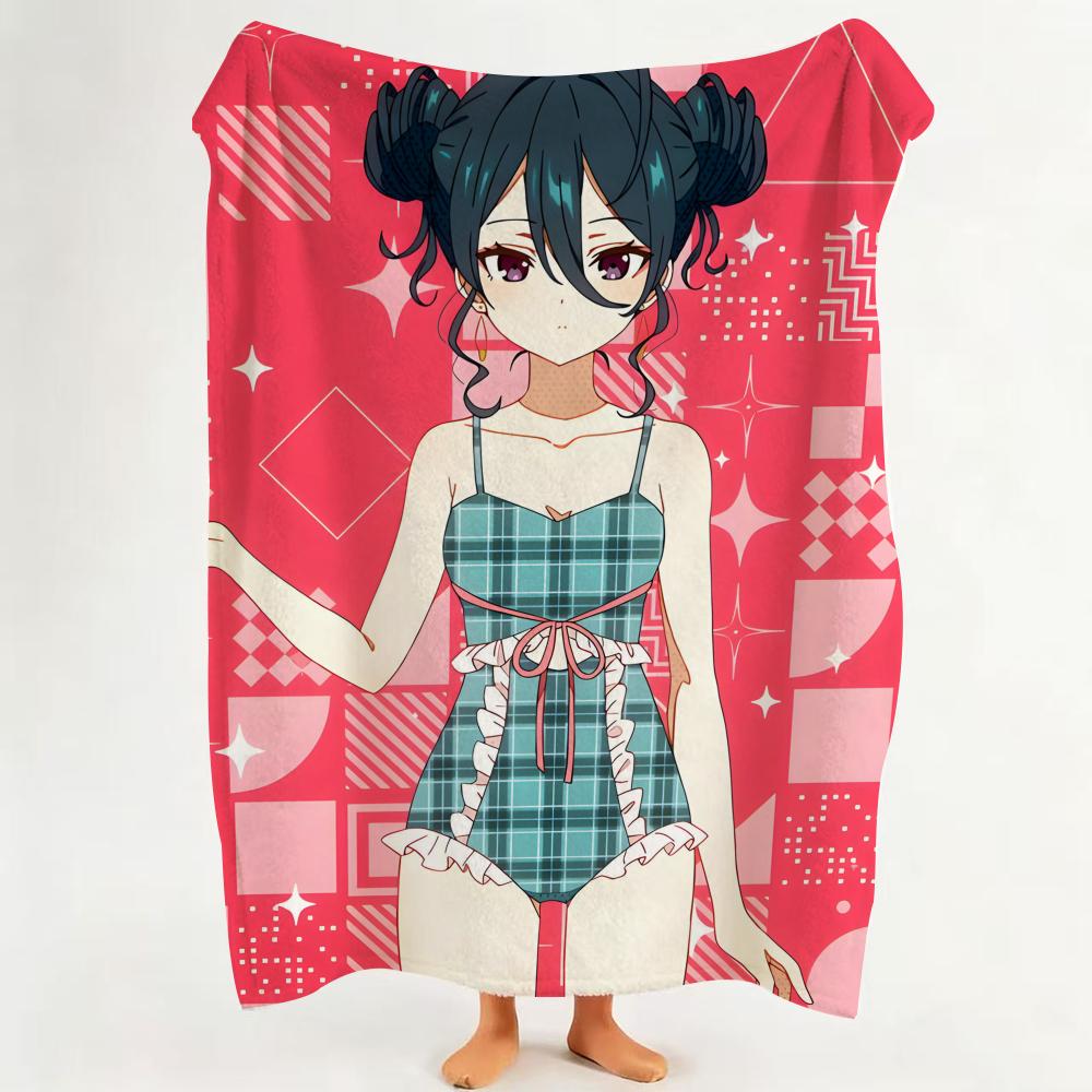 Character N Nayuta A Amakawa Throw Flannel Throw Blanket Suitable for Sofa Living Room Bedroom