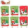 Home Xmas Santa Claus Snowman Chair Back Covers Chair Cover Christmas Decoration New Year Decor