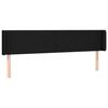 3122964 vidaXL LED Headboard Black 163x16x78-88 Cm Fabric