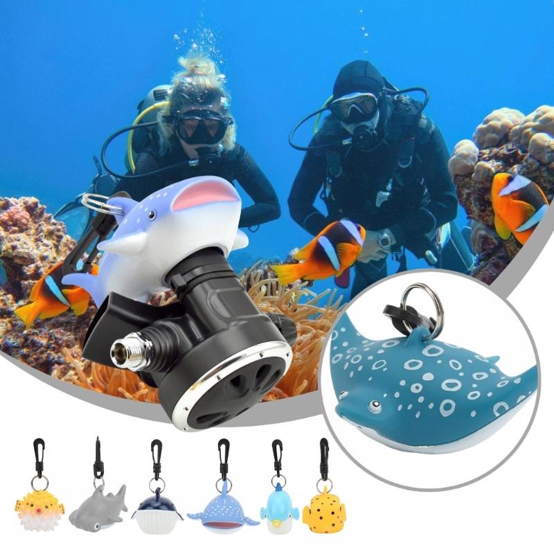 Pesce Cartoon Si Tuffa Mascherina Bocchino Copertura Antipolvere Supporto Regolatore Con Clip Copertura Regolatore per Immersioni Accessori per Immersioni
