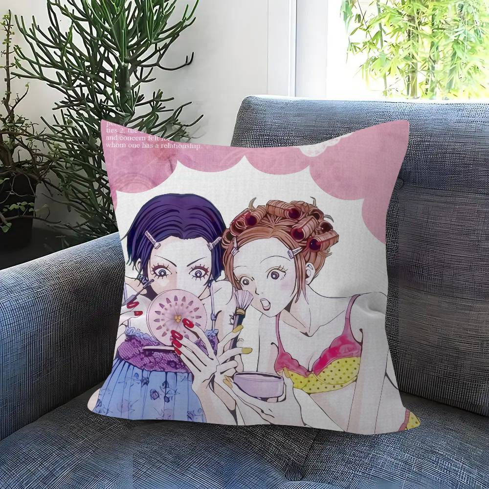 Anime Nana Cool Girl Pillow Gift Home Office Decoration Bedroom Sofa Car Cushion Cover Case 45X45