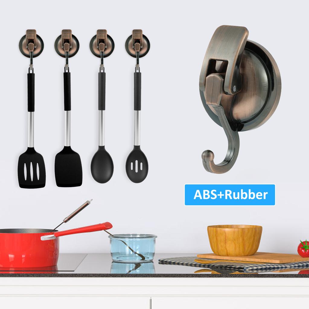 2Pcs Suction Cup Hooks for Shower Heavy Duty Vacuum Shower Hooks for Inside Shower Super Suction for Kitchen Bathroom Restroom