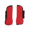 Horse Sport Boots PU Shell Horse Front Leg Boots with Elastic Cushion for Horse Jumping TrainingRed