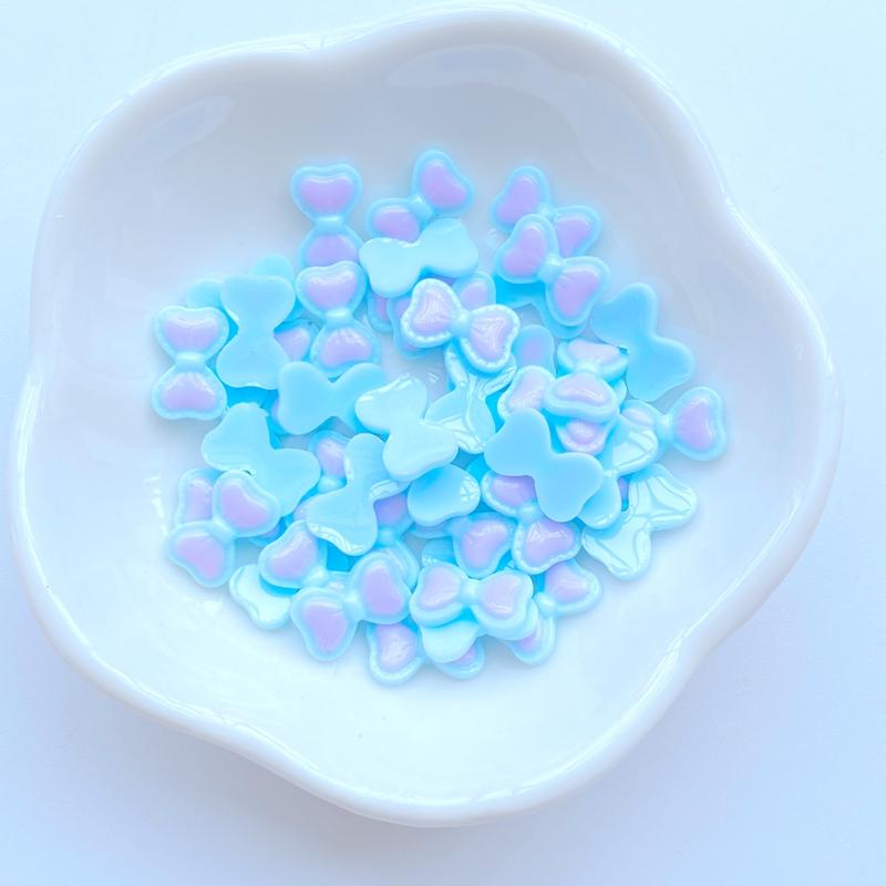 

100Pcs New Mini Cute 7*11mm Love Bowknot Series Flat Back Resin Cabochons Scrapbooking DIY Jewelry Craft Decoration Accessorie