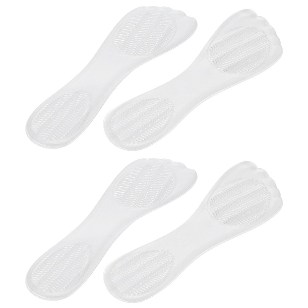 2 Perechi Tampoane 3/4 Picior Silicon Transparent Masaj Anti Șoc Tampoane Pantofi pentru Tocuri Înalte