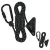 RODGERS Tent Rope Paracord with Carabiner 5mm Guy Tarp with Adjustable Hooks and 5m 5mm Set for Camping and Outdoor Use (Black 5m) 2-Pack - Rope,