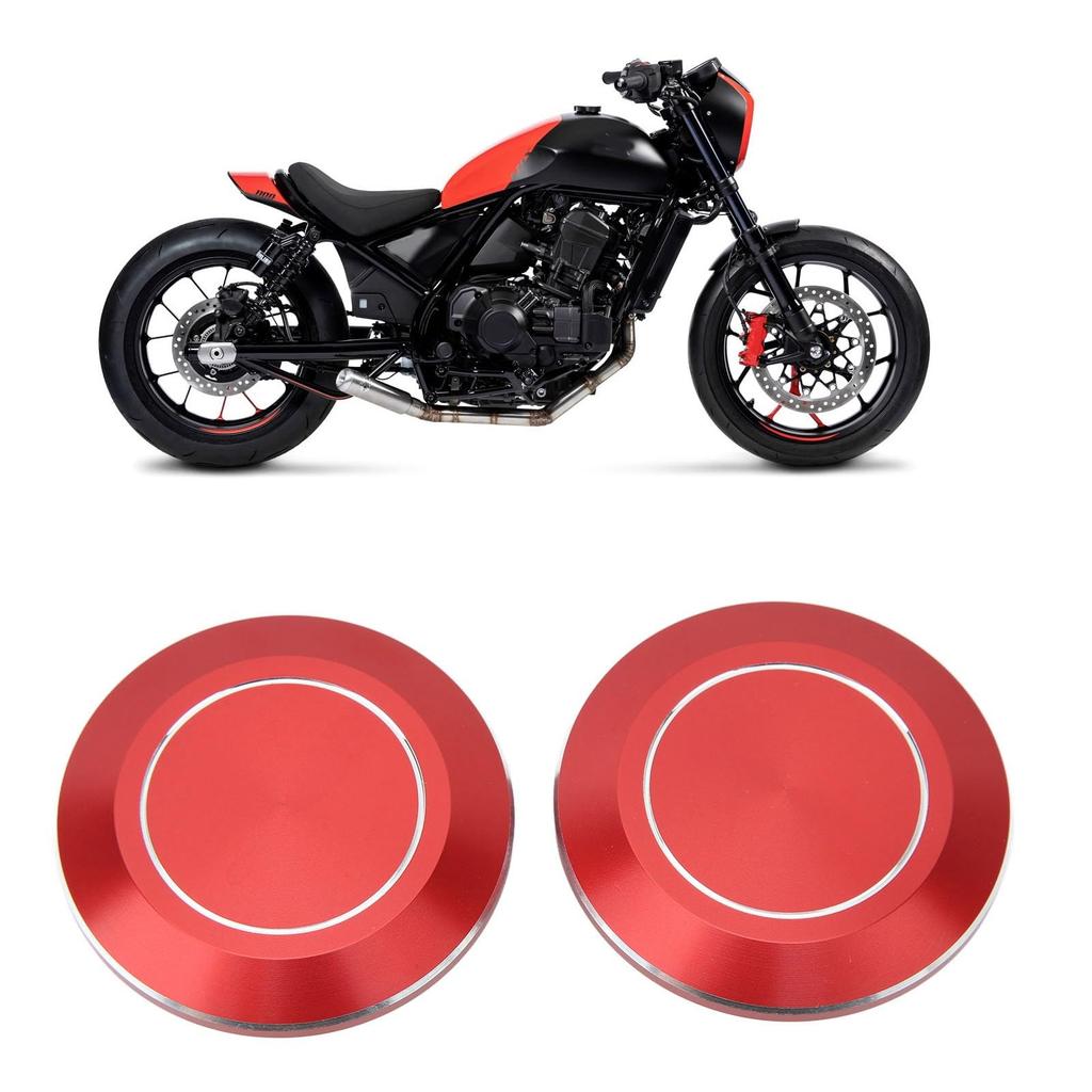 KIMISS 2pcs Frame Hole Plug, CNC Aluminum Motorcycle Frame Hole Cap Dustproof Round Frame