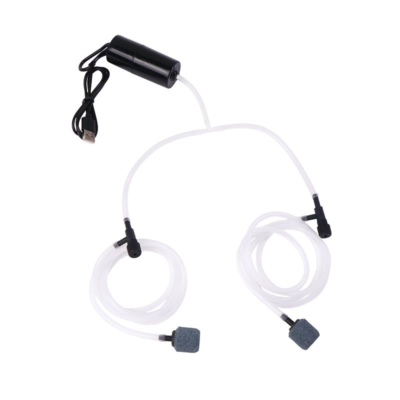 Aquarium Usb Oxygen Air Pump Fish Tank Portable Dual-Hole Silent Air Compressor Aerator Portable Mini Small Oxygenator