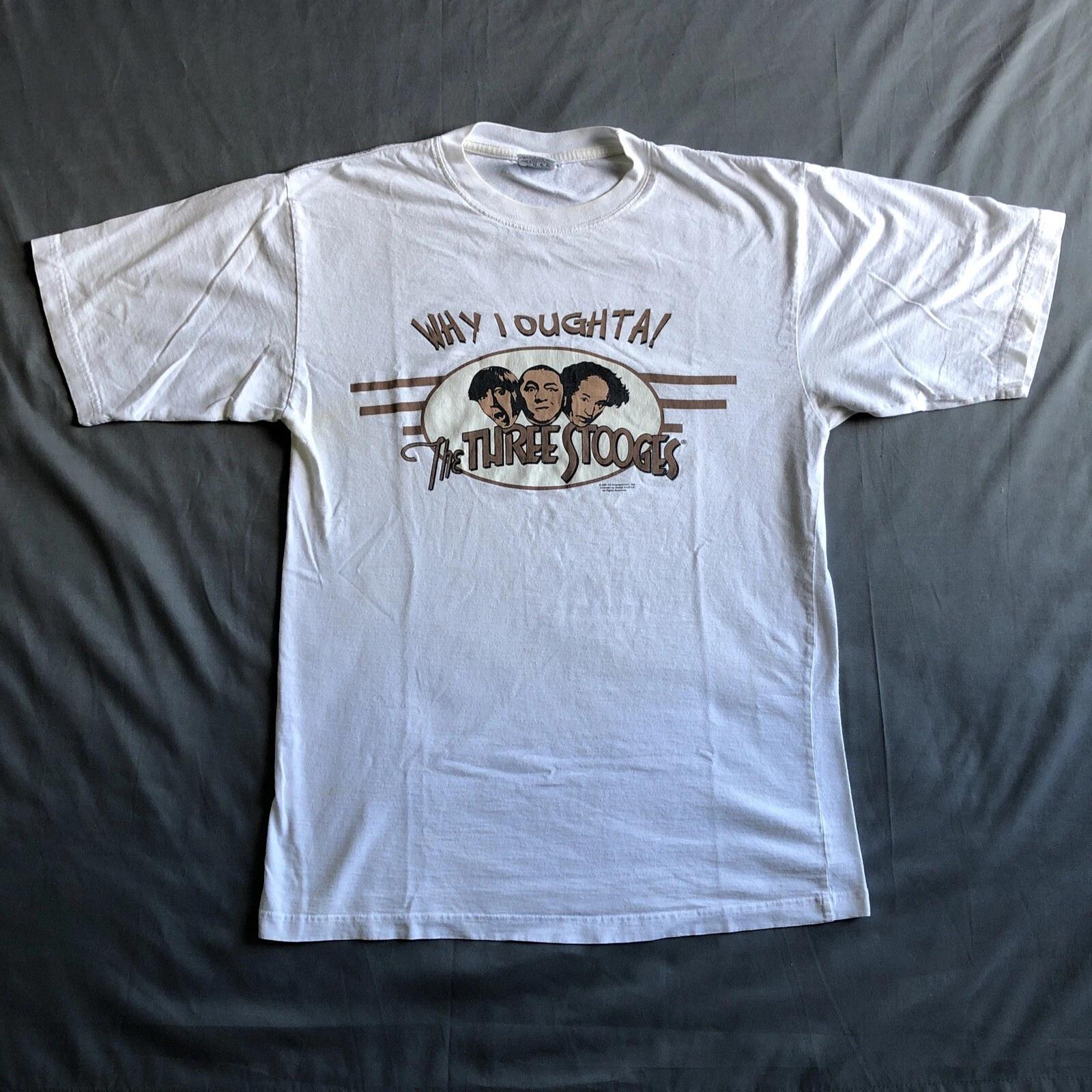 

Vintage Three Stooges Graphic Tee Medium White 2001 VTG S