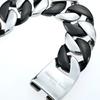 32mm Width Bling Massive 316L Stainless Steel Steel & Black Hip Hop Bracelet Designer Chrams