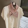Vintage Hollow Knitted Cross Small Scarf Lazy Perforated Scarf Neck Pack Wear Versatile Scarf Decoration
