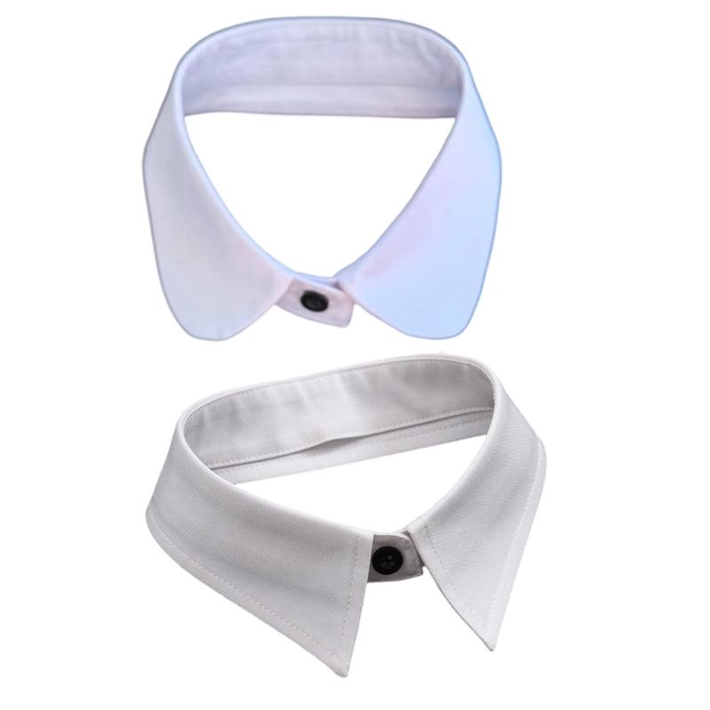 

Professional Detachable Collar Shirt Accessory False Cuffs Sleeves for Formal Office Wear Business Meeting Outfit 2PCS