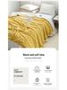 Tuff Lamb Fleece Nordic Sofa Blanket: Soft, Solid Color, Year-Round Use