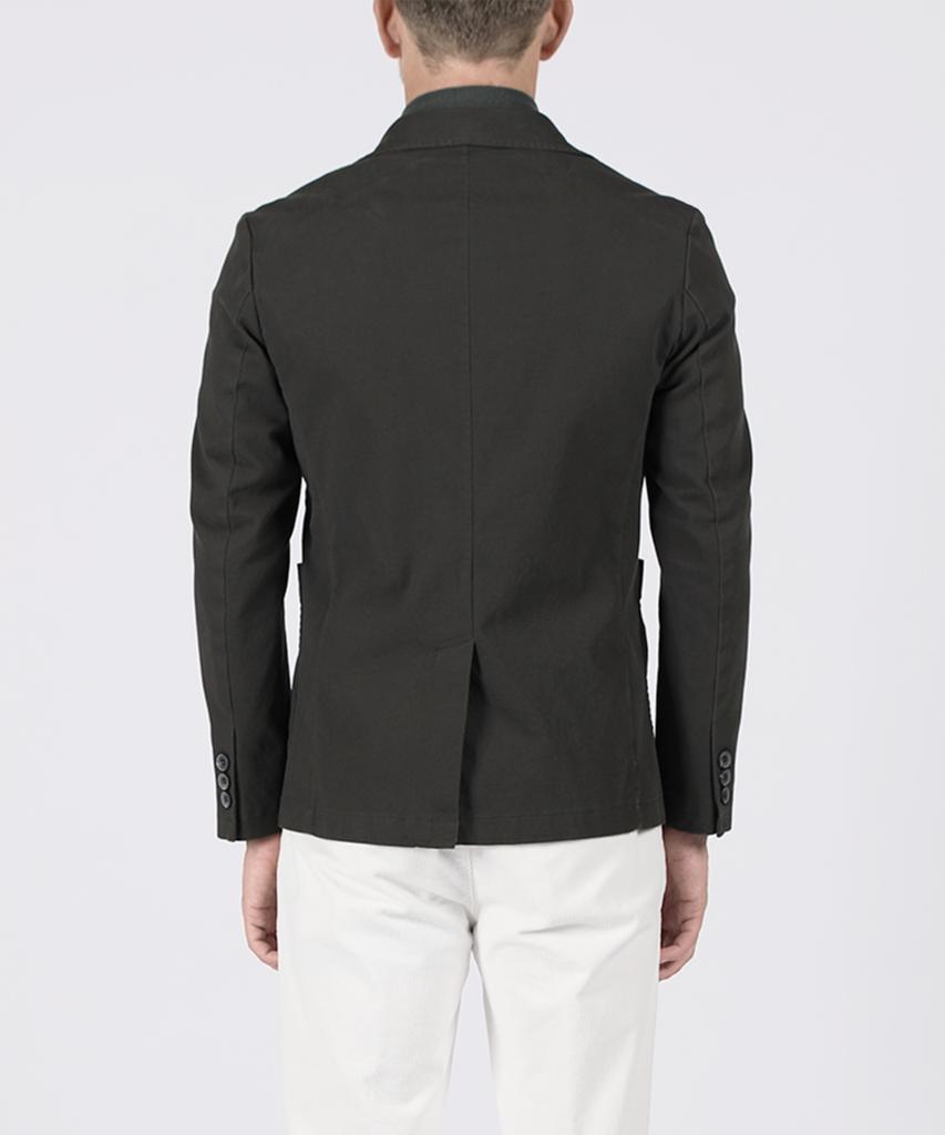 Panicale Grey Washed Casual Cotton Jacket