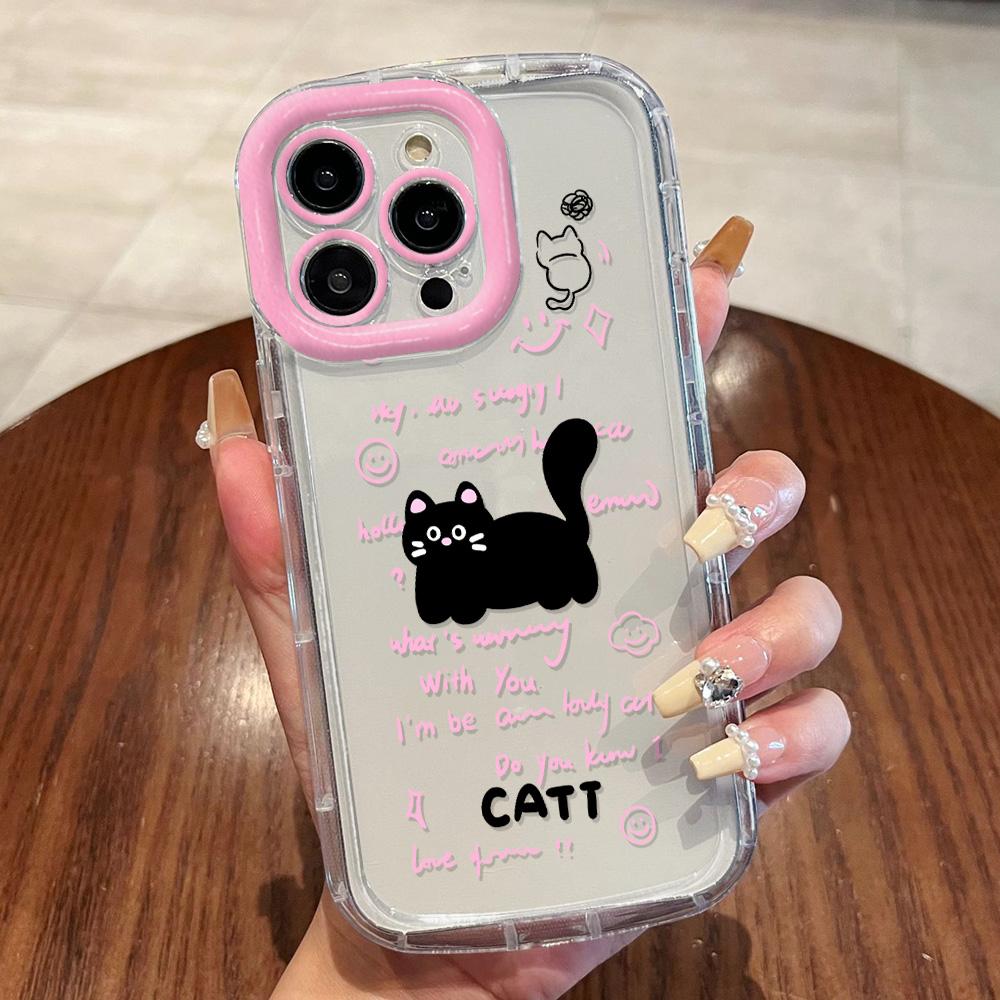 Mobile Phone Cases for iPhone 11 13 XR 15 Pro Max 12 14 Pro Max Case iPhone 16 7 Plus 8 Plus XS Max Cartoon Pattern Anti-drop Protection Shockproof