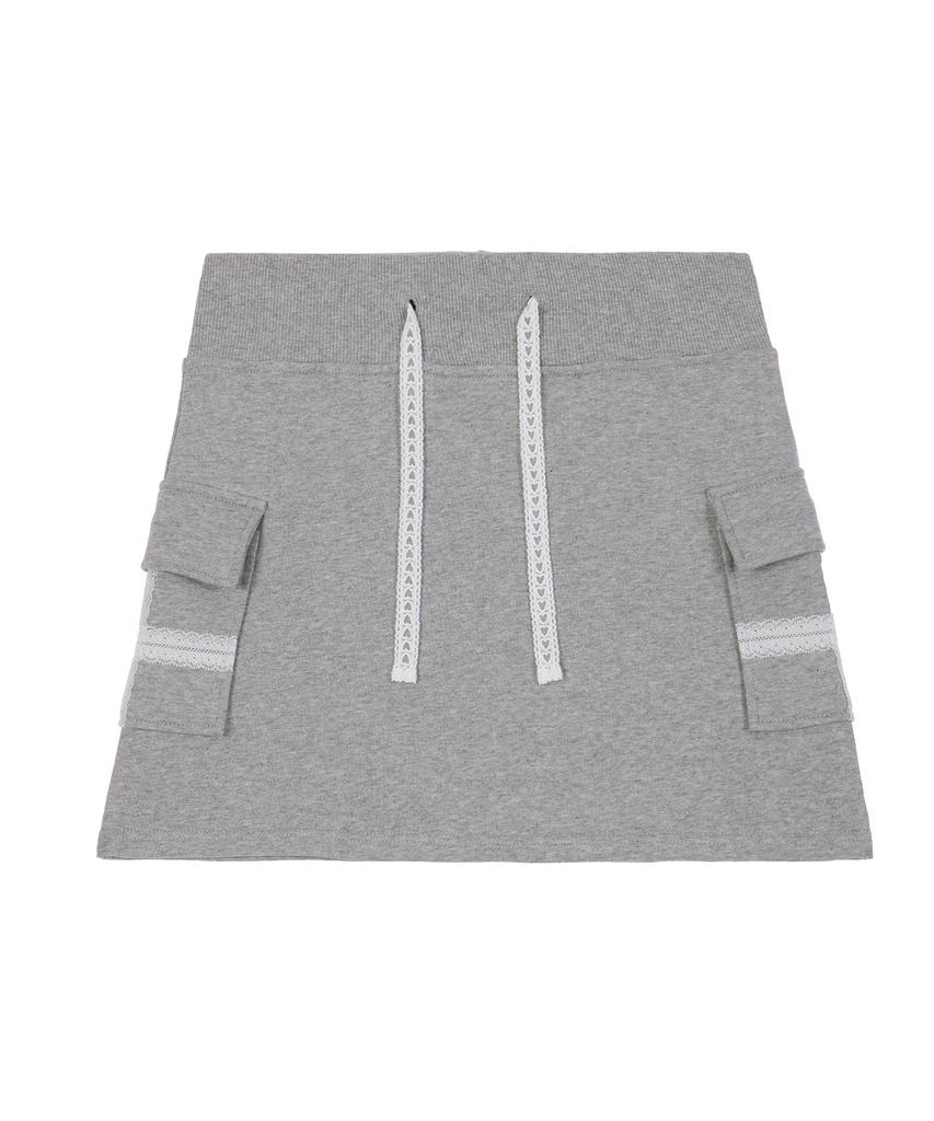 Disfunct Banded Pocket Mini Skirt(Gray)