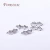 18K Gold Plated 2/3 Hole Separators For Beads,Inlaid Zircon Beads Separators,Handmade Decorative DIY Beading Jewelry Materials