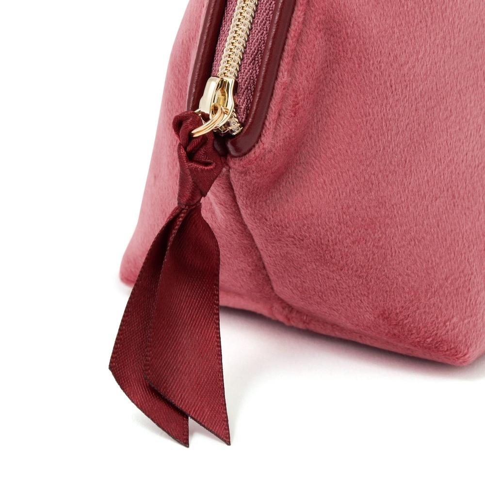 Franc Franc Japan Heart Patch Velour Pouch S Pink