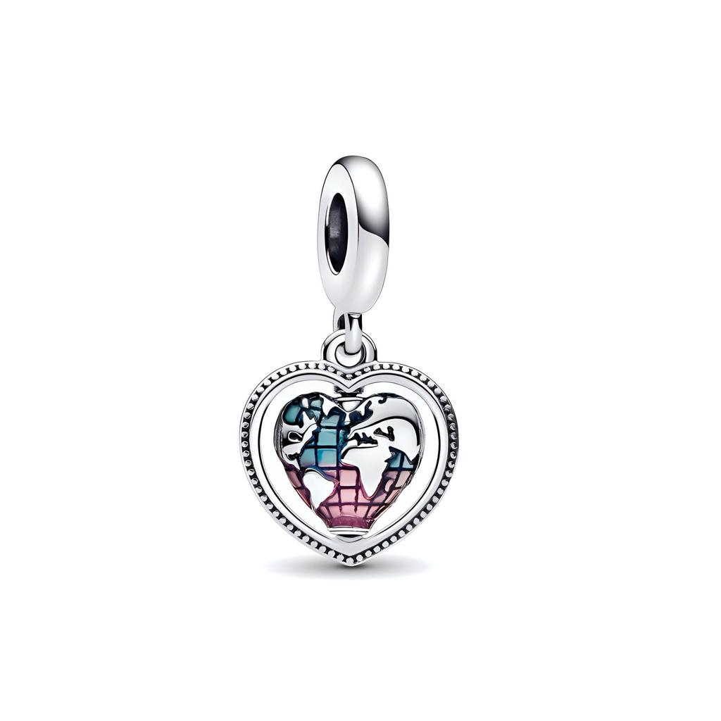 Pandora Moments Heart-Shaped Pendant Women Jewelry Silver 792240C01