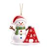 Christmas Snowman Letter 2D Acrylic Hanging Ornament for Holiday Tree Decor