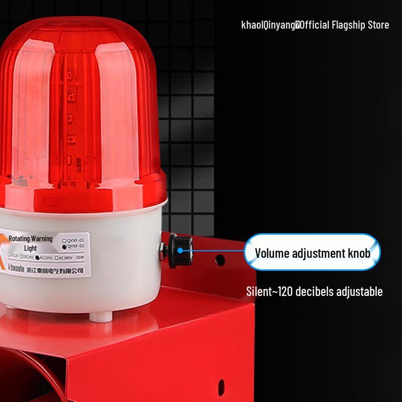 Infrared Motion Sensor Alarm with Sound and Light Alerts, High-Decibel Siren, and Voice Broadcast