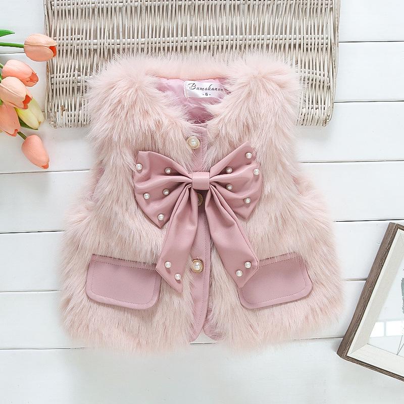 Autumn/Winter Children's Fashionable Vest with Bow