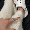 Minimalist Diamond Rings Stretch Elastic Finger Rings for Women Girls Rhinestone Beaded Finger Rings Retractable Rings