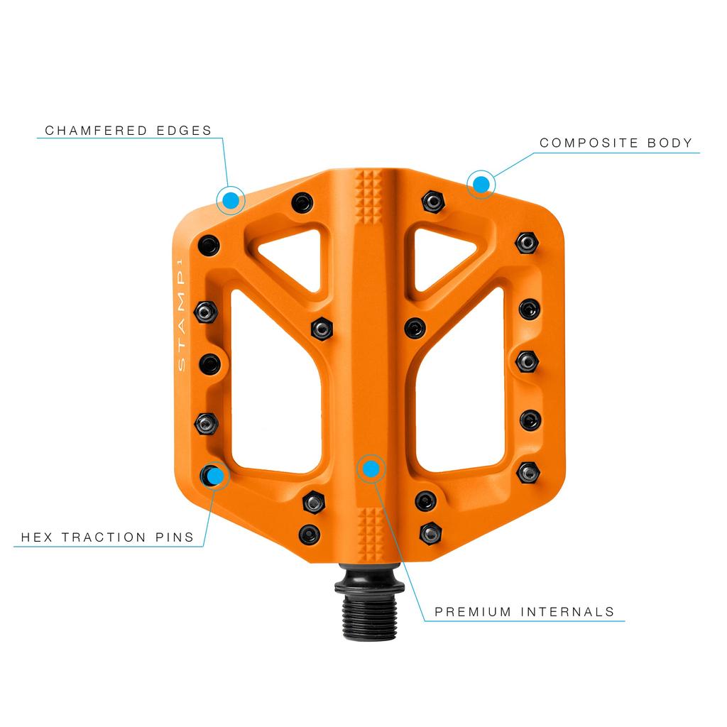 CRANK BROTHERS MTB Flat Pedals Stamp 1 S Orange