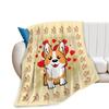 Cute Corgi Blanket Puppy Pattern Blanket Soft Flannel Blanket for Children Adult Gift Blanket