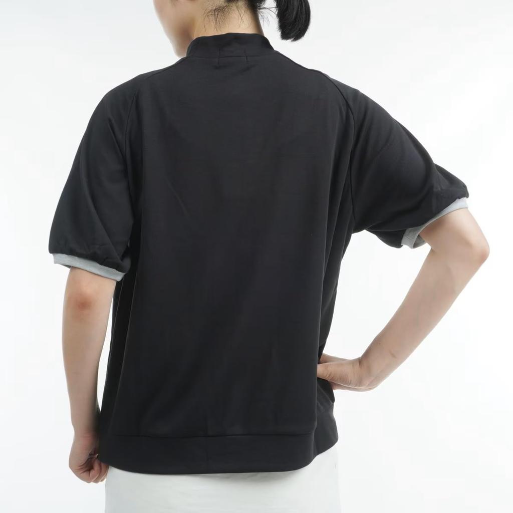 Short Sleeve High Neck Shirt Golf S [Pin Apparel] Women's (Brand Logo) / / 622-4267800 010_Black