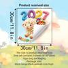 3D Effect Static Window Cling 2027 New Year Glass Door Sticker Sheep Sticker Decal  Living Room
