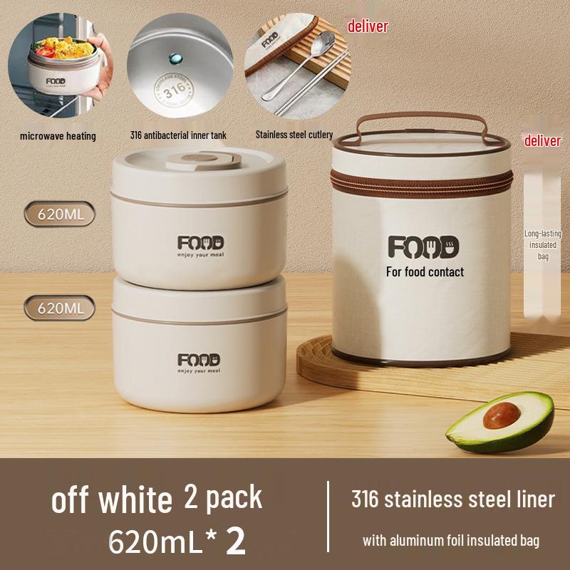 Термоланч-бокс из нержавеющей стали - Герметичный и удобный для школьников и офисных работников