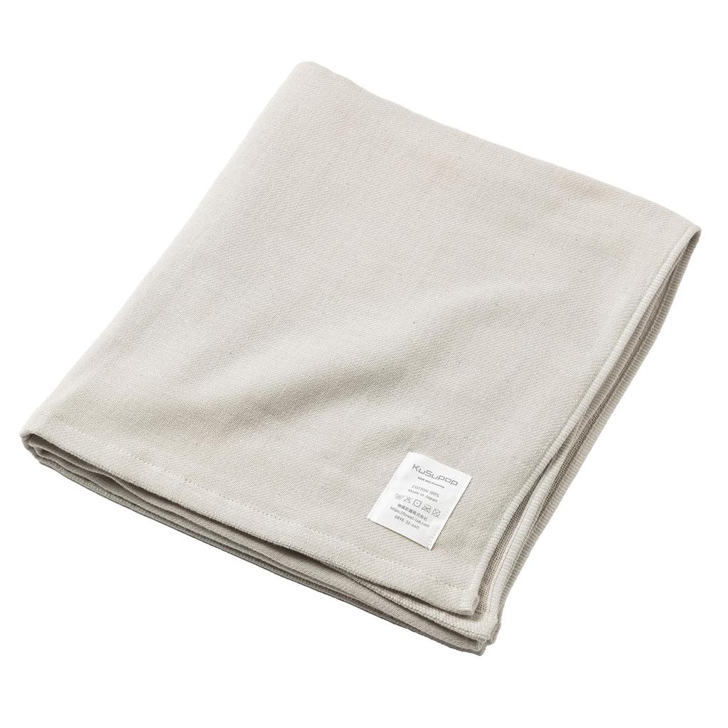 Kusubashi Monori Imabari Towel KuSu POP Twill Gauze/Triple Gauze Bath Towel, Gray, Approx. 56 x 120 cm, Made in Japan, Product Number 1-69031-11-GY