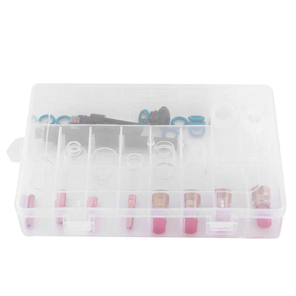 30pcs set Glass Cup Kit Heat Resistant 4# 5# 6# 7# 8# 10# 12# Accessories for TIG Welding Torch