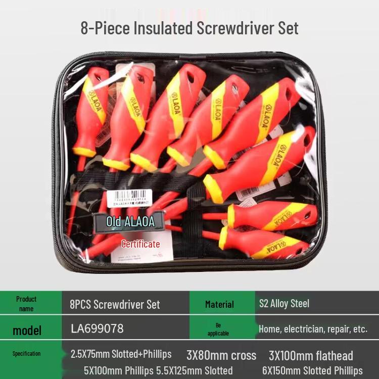Old A High Voltage 1000V Phillips and Flathead Insulated Screwdriver - VDE Certified for Electricians