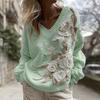Damen S Lockerer Fauler Pullover für Herbst Winter