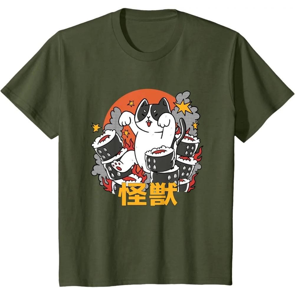 T-Shirt Summer Men 100% Cotton Casual High Street Oversized Loose Breathable T Shirts