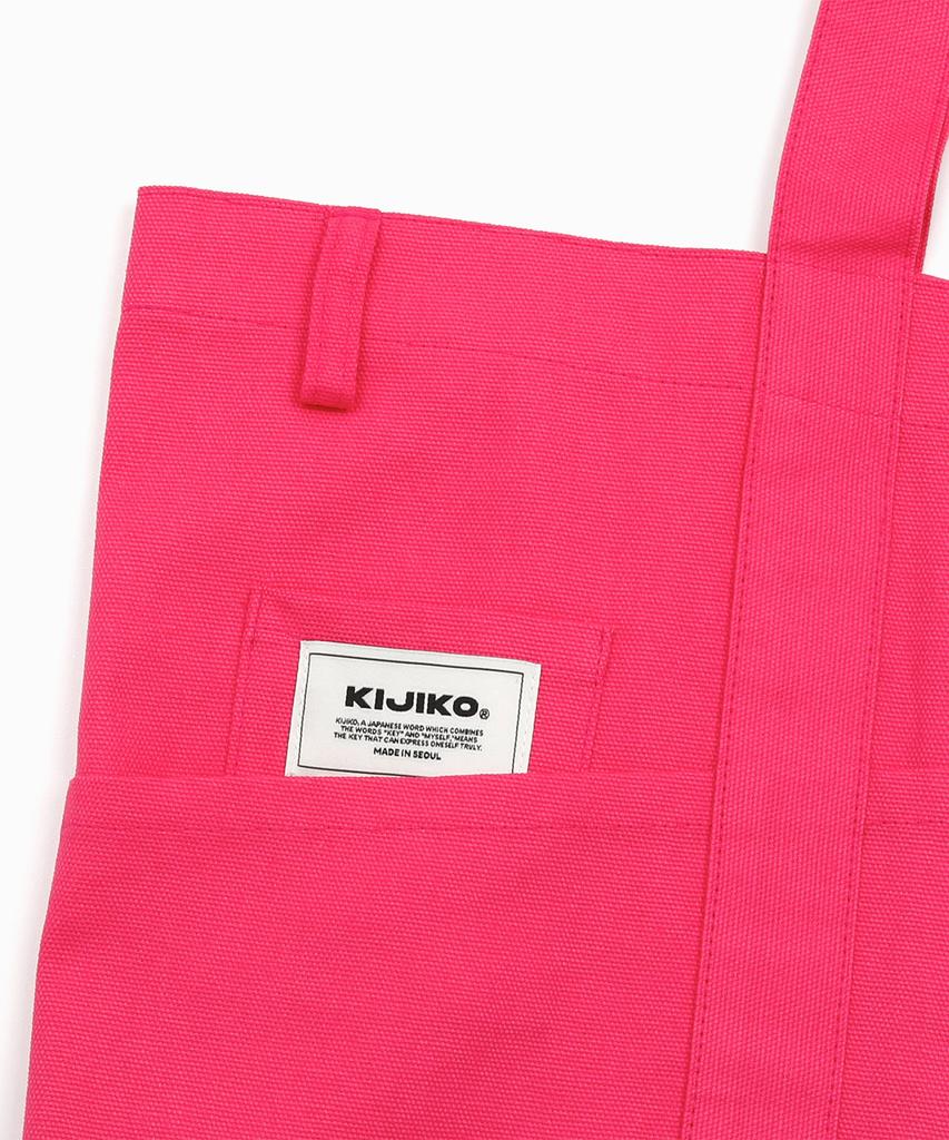 Kijiko Ke906. Angled Pocket Utility Tote Hot Pink