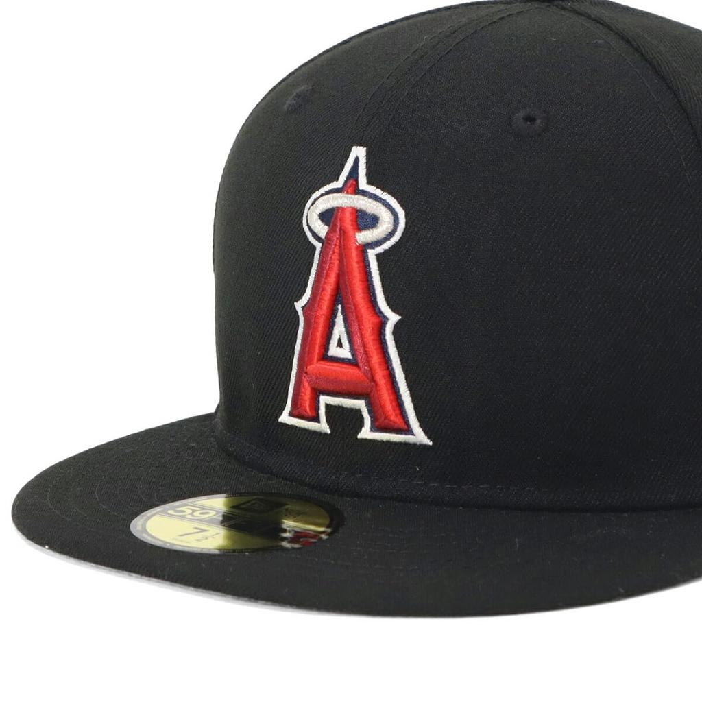 New Era 59FIFTY Side Patch MLB LAA Black Size 7 5950 MVP SO LOSANG NER36C8808 Cap, 3/8, BLK, 14388846,