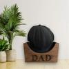 Wooden Hat Holder Dad Letter Engraved Men Hat Holder Baseball Hat Rack Stand Organizer Hat Box Gift Dad Grandpa Father's Day Gift