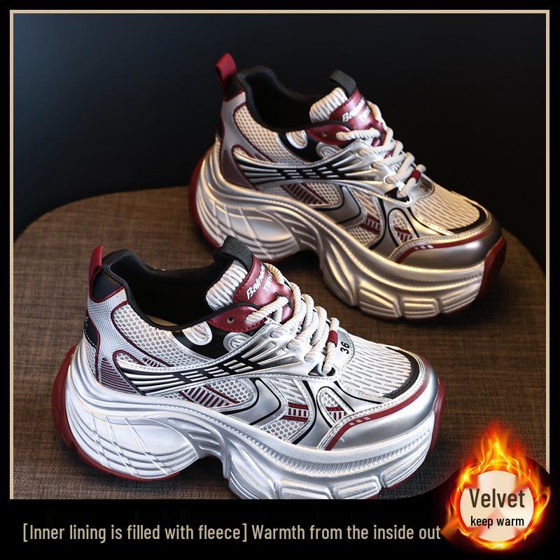 TW8162-5 Women's Thick-Soled Hidden Heel Dad Shoes - 2025 Autumn Fashion Sports Casual Sneakers