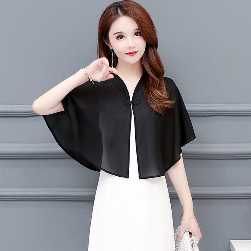 Chiffon Short Outer Wear Sunscreen Shawl Women Sun Clothing Summer Spring Sun Protection Cloak Lace Thin Jacket