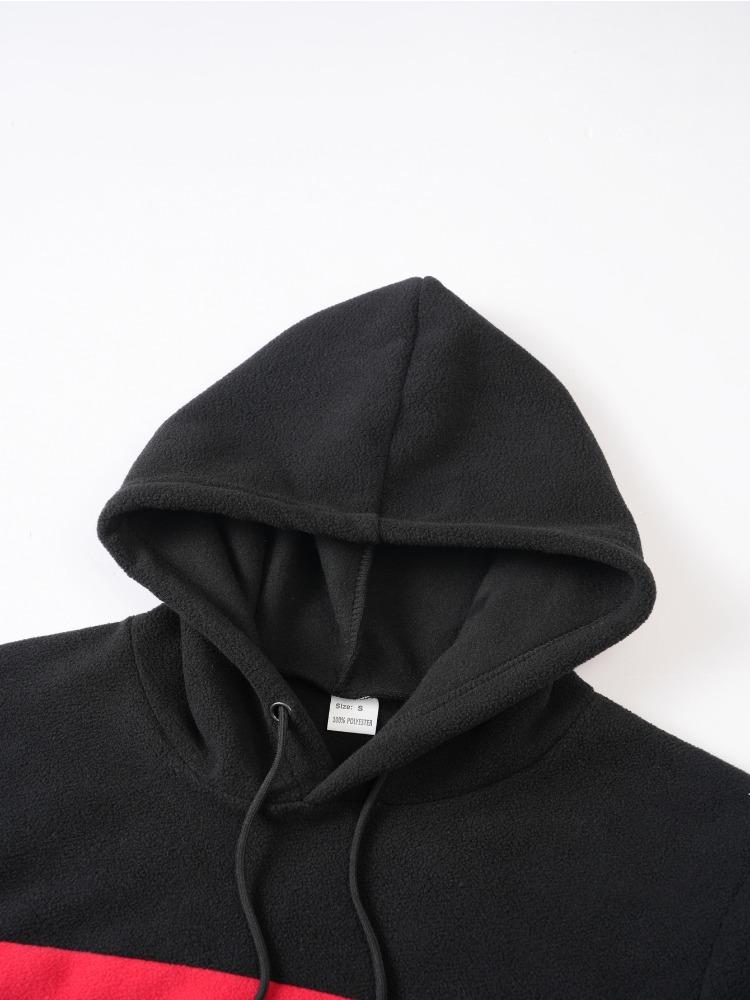 Autumn Winter Men's Fashionable Colour Blocking Sweater Outdoor Casual Sports Hooded  Moisture Wicking Comfortable Skin-friendly Breathable Tops