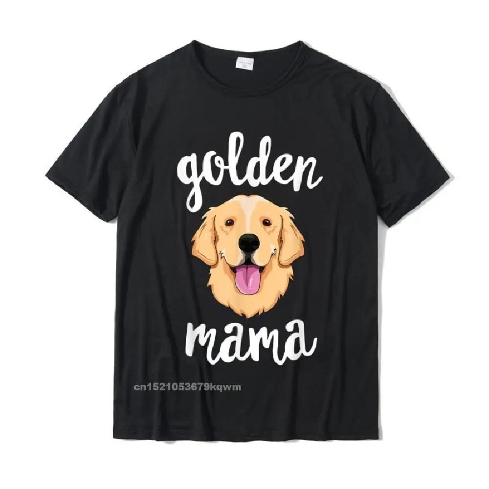 

Golden Retriever Mama T-Shirt For Women Mother Dog Pet Gift T-Shirt Tops Tees Fitted Normal Cotton Men s Top T-Shirts Normal XXXXXL чорний