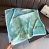 New Print Shawl Square Scarf For Women Soft Satin Wraps Neckerchief Female Hair Bands Ribbon Headband Bandana 70X70Cm