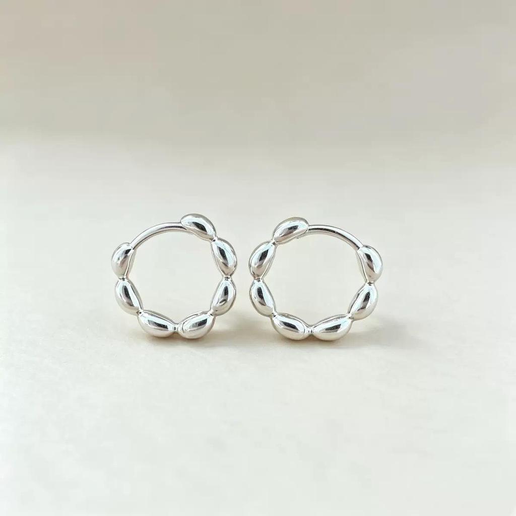 S925 Summer Fashion Rice Bead Earrings - Light Luxury & Cool Style for Women